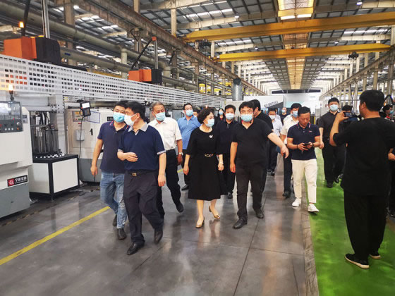 省市場(chǎng)監(jiān)督管理局黨組書記丁錦霞一行蒞臨恒工精密調(diào)研指導(dǎo)工作